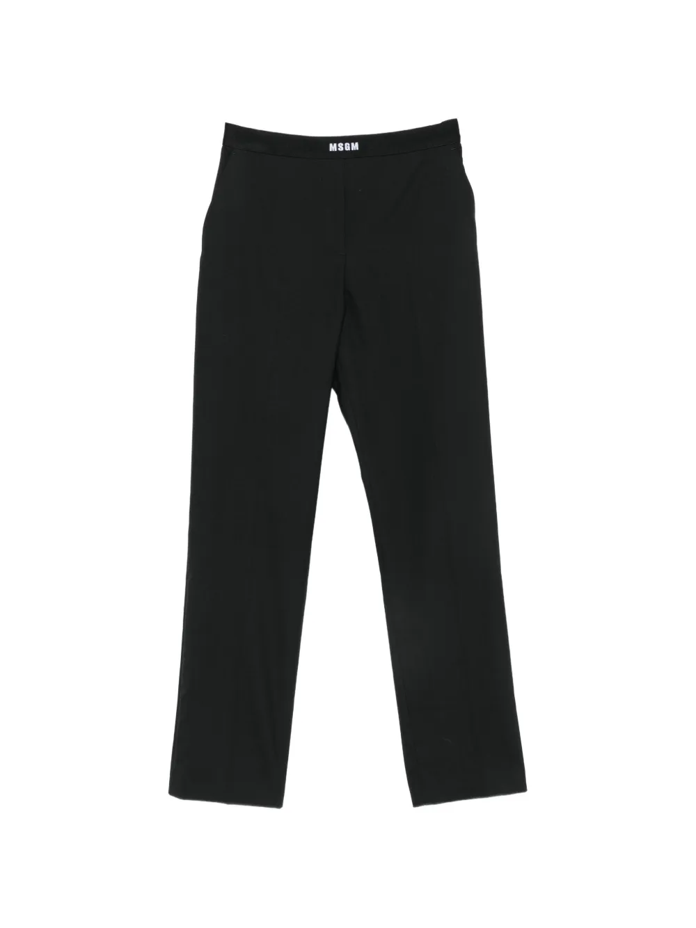 MSGM logo-waistband trousers Zwart
