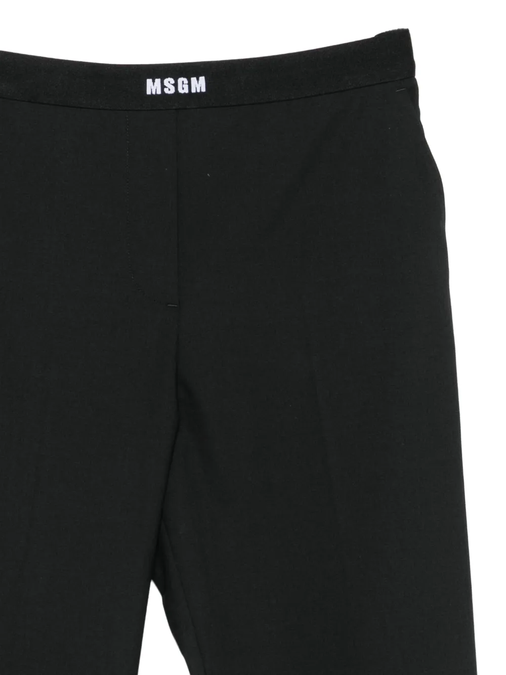 MSGM logo-waistband trousers Zwart