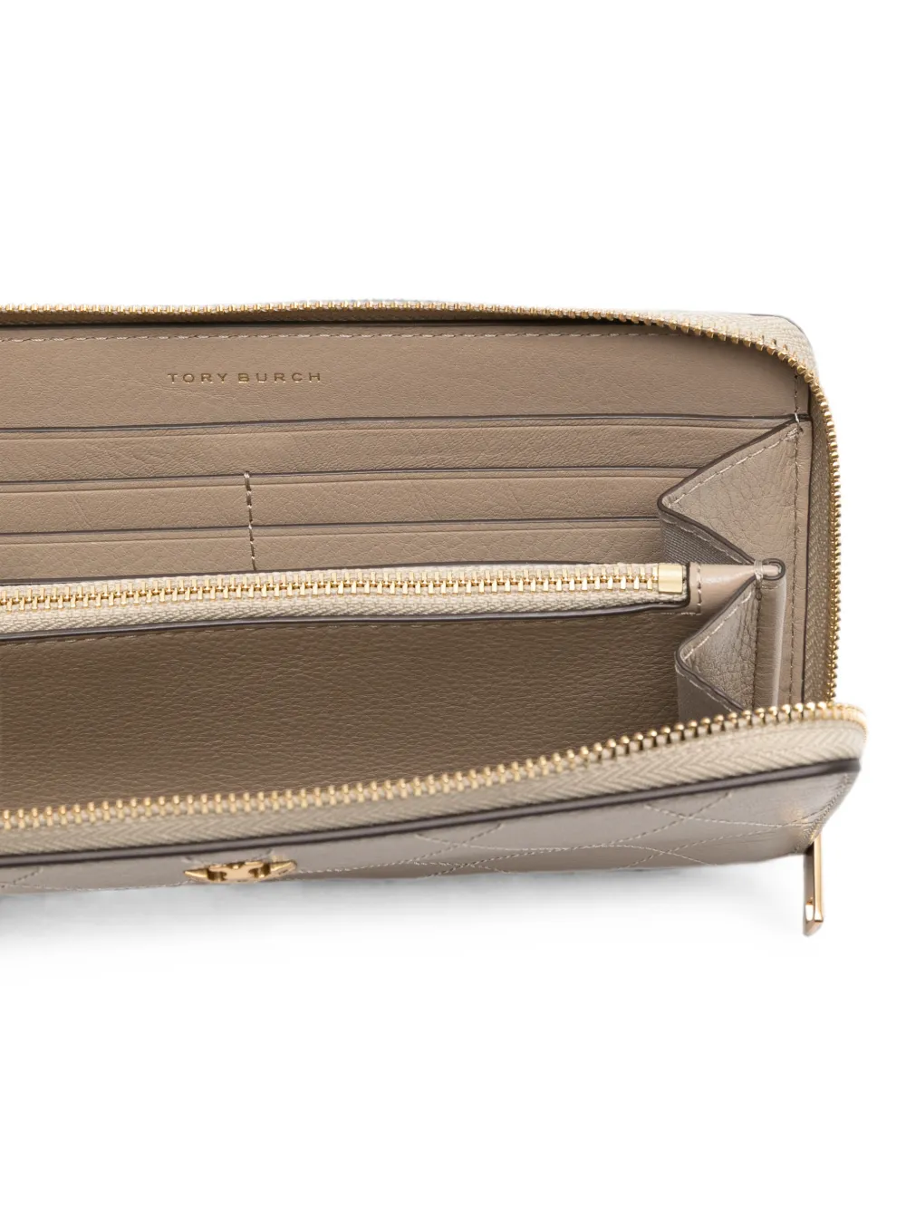 Tory Burch Leren portemonnee Beige