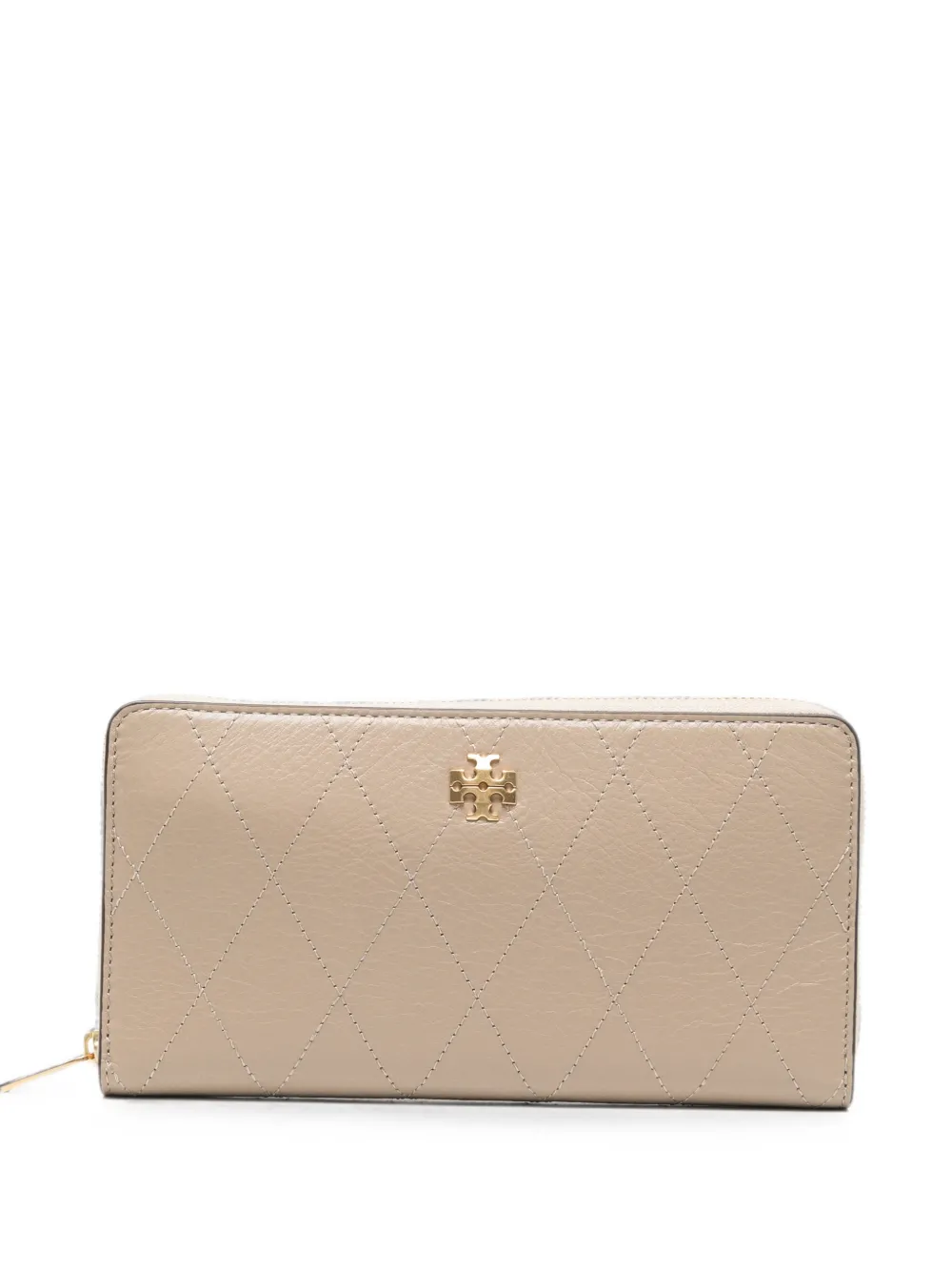 Tory Burch diamond-quilted leather wallet - Toni neutri