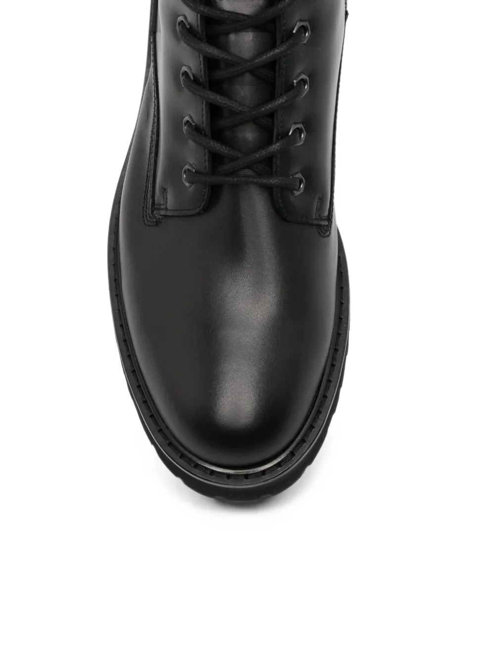 Woolrich lace-up leather boots Zwart