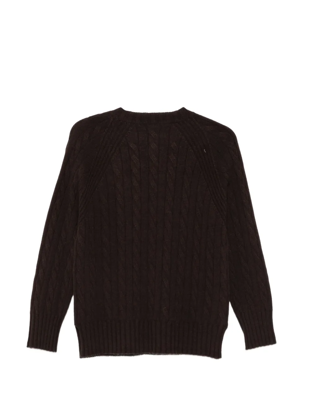 D.Exterior Kabelgebreide trui met raglan mouwen Bruin
