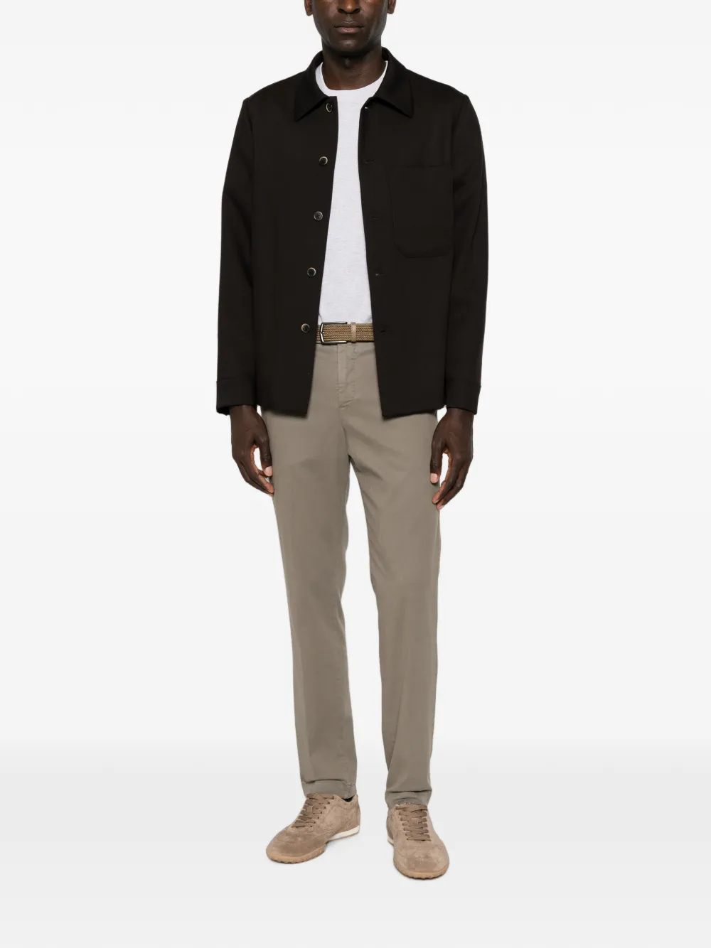 PT Torino Chino met ceintuur Grijs