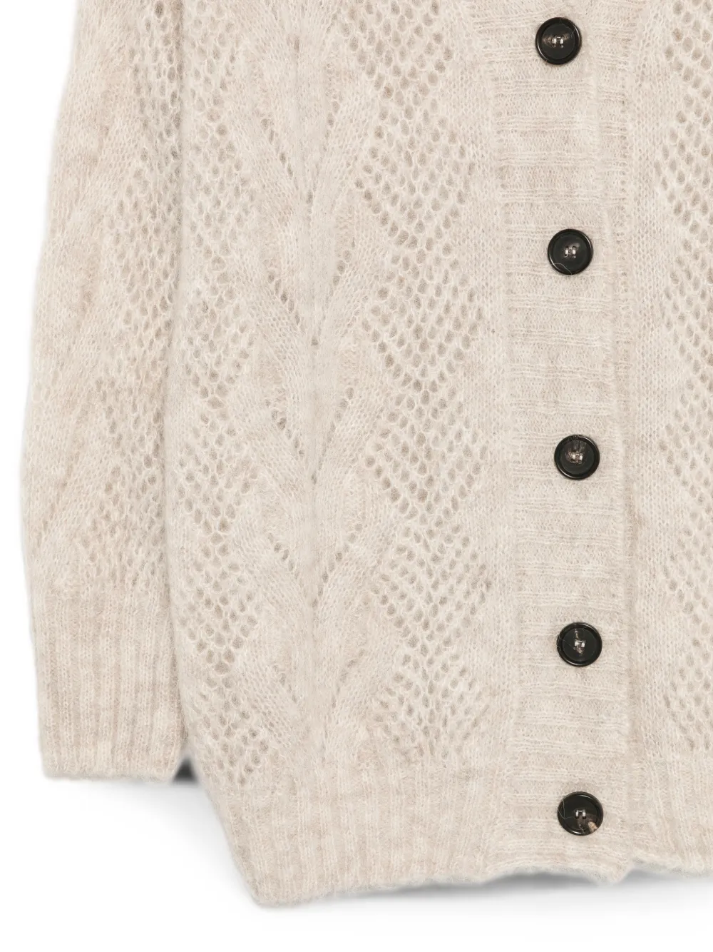 D.Exterior Opengebreid vest Beige