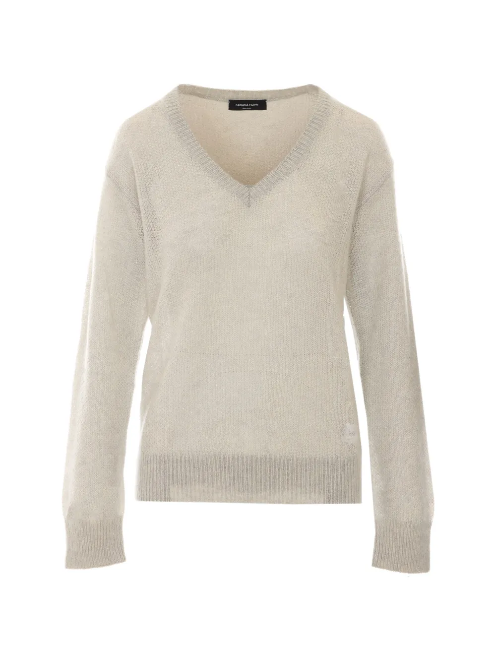 Fabiana Filippi sequin-embellished V-neck sweater - Grau