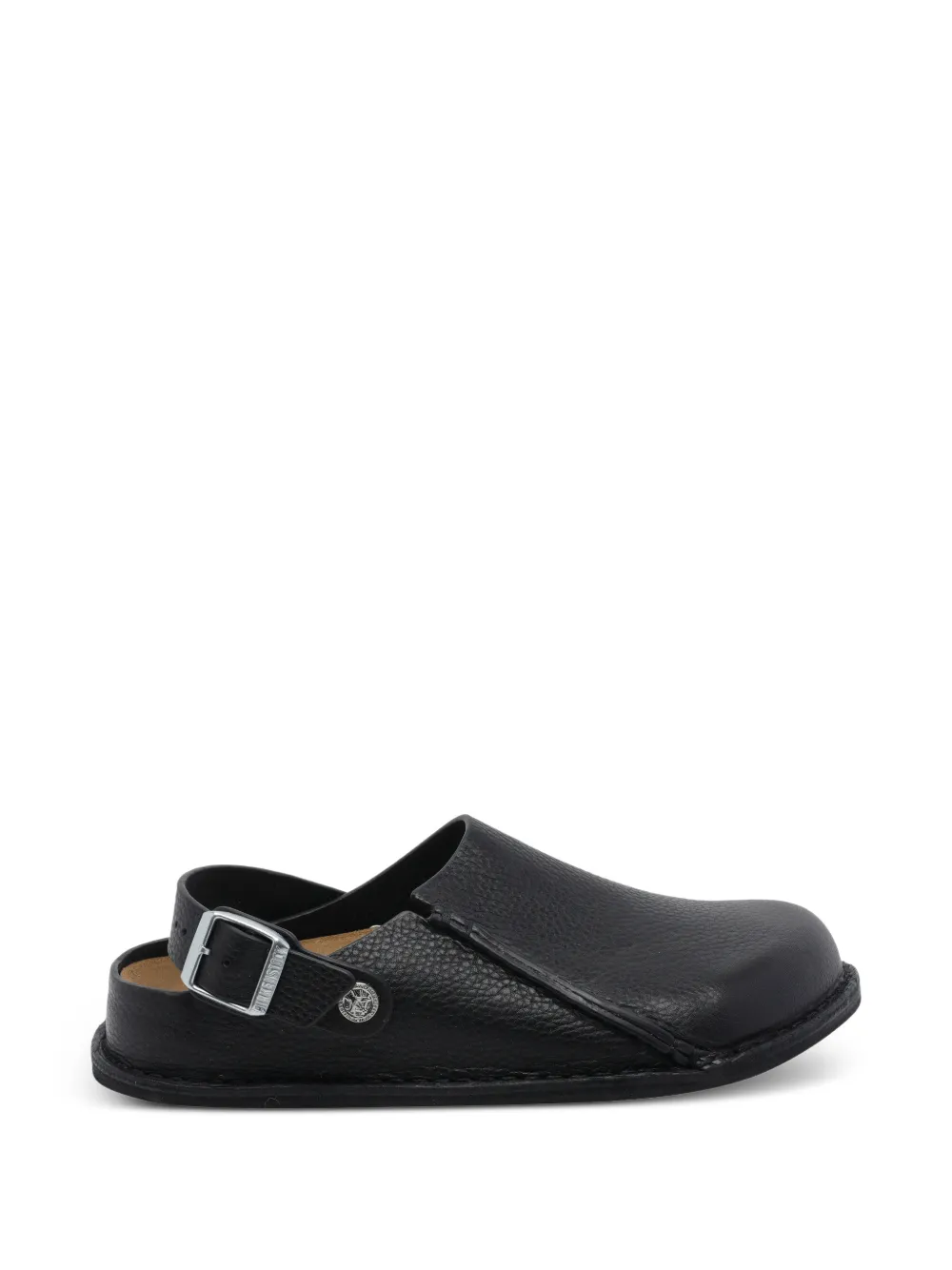 Birkenstock Lutry Premium buckled leather mules - Black