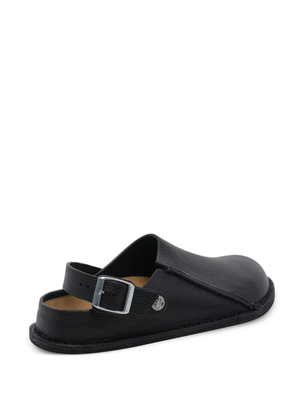 Birkenstock Lutry Premium buckled leather mules Zwart