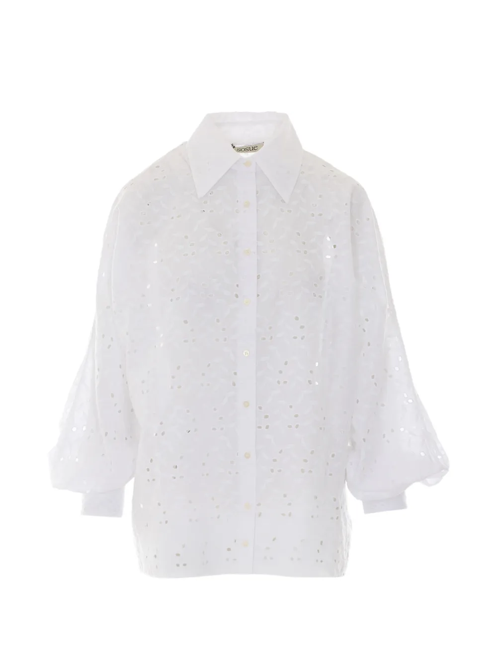SoSUE Antonia lace-embroidered shirt - Bianco
