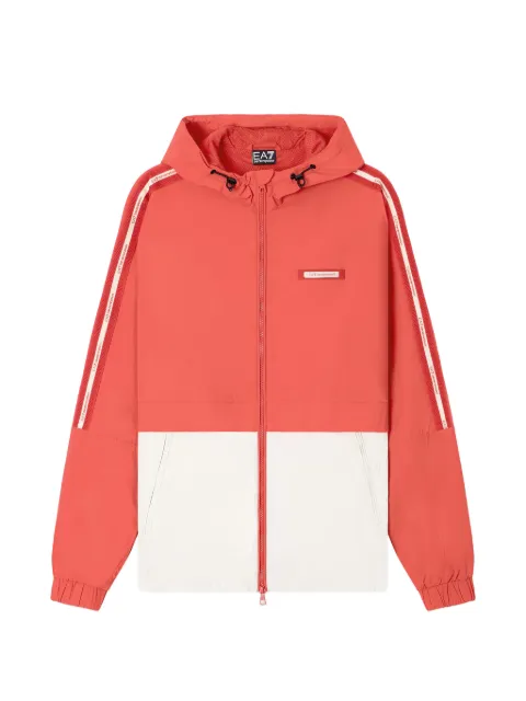Ea7 Emporio Armani colour-block logo-tape jacket