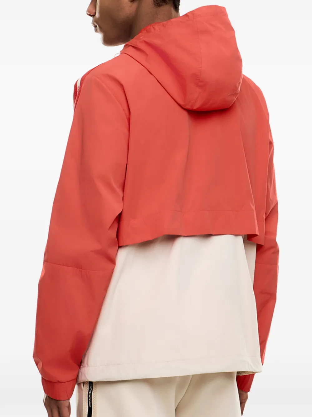 Ea7 Emporio Armani Jack met colourblocking en logoband Rood