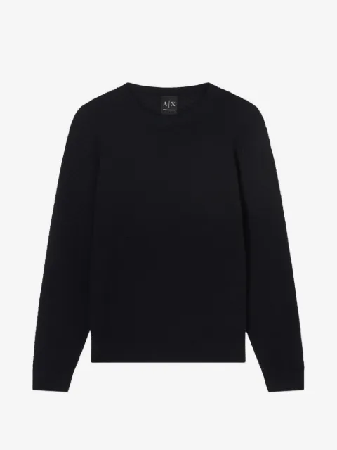 Armani Exchange suéter tejido en zigzag
