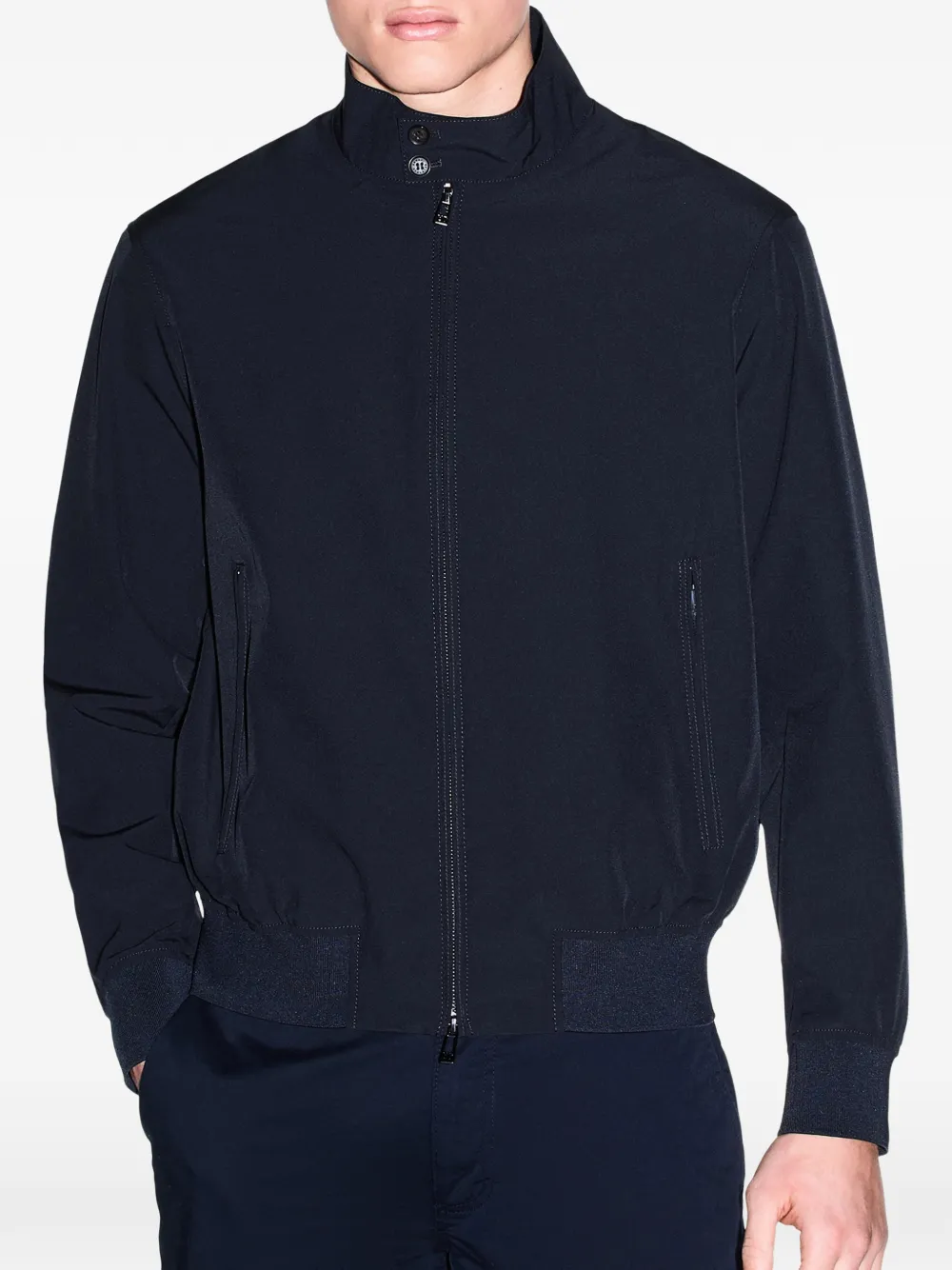Armani Exchange Jack met hoge hals Blauw