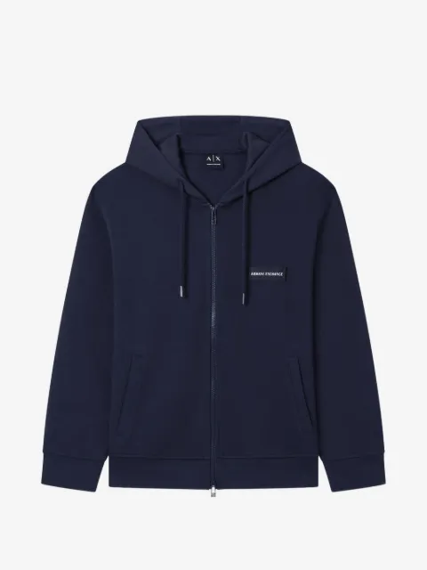 Armani Exchange sudadera con capucha y parche del logo