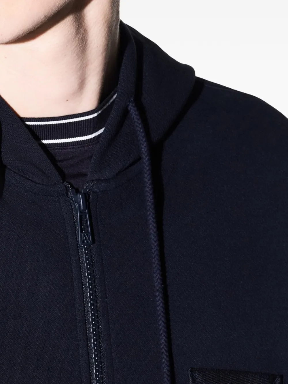 Armani Exchange Hoodie met logopatch Blauw