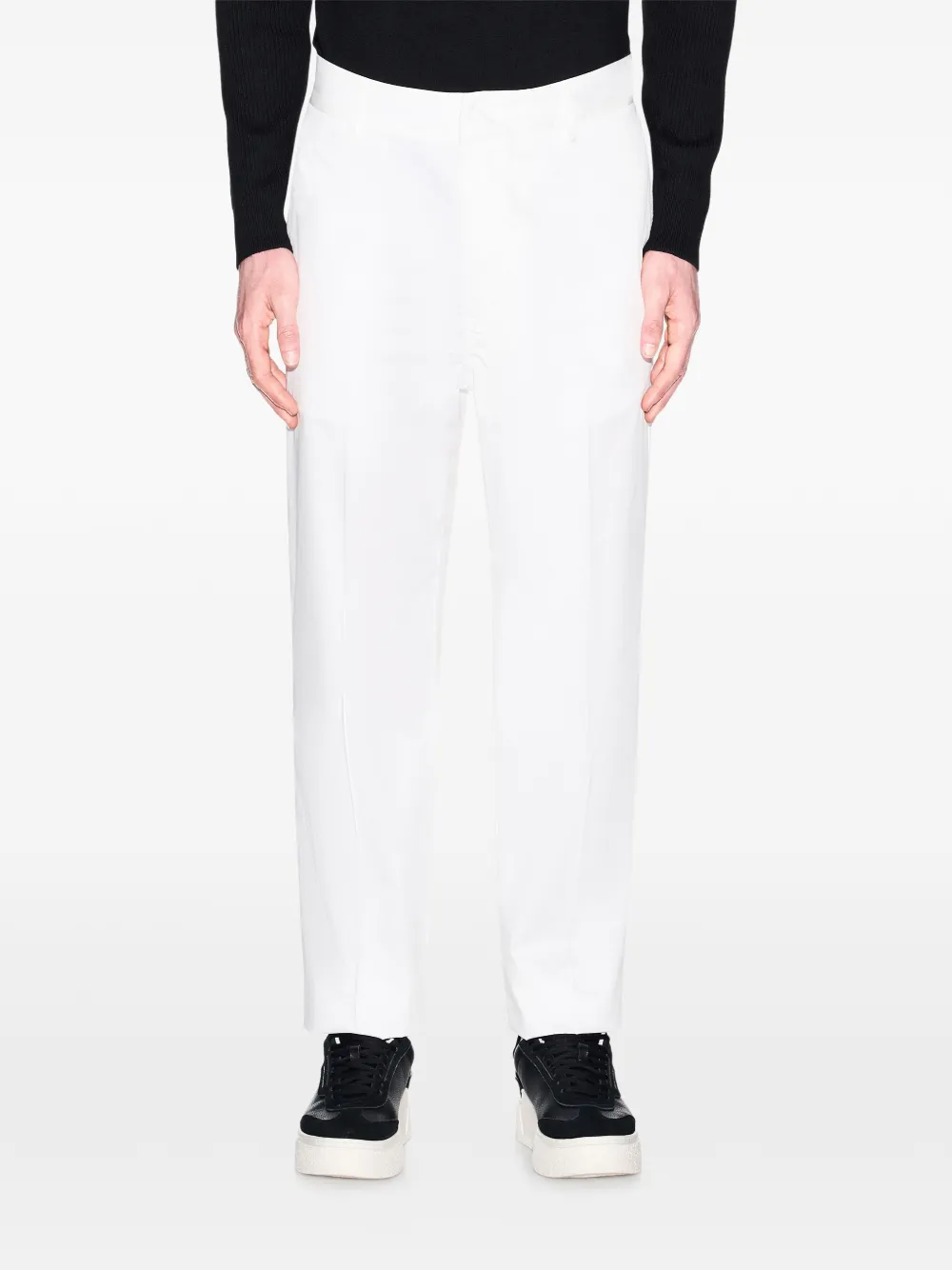 Armani Exchange Katoenen straight broek Wit