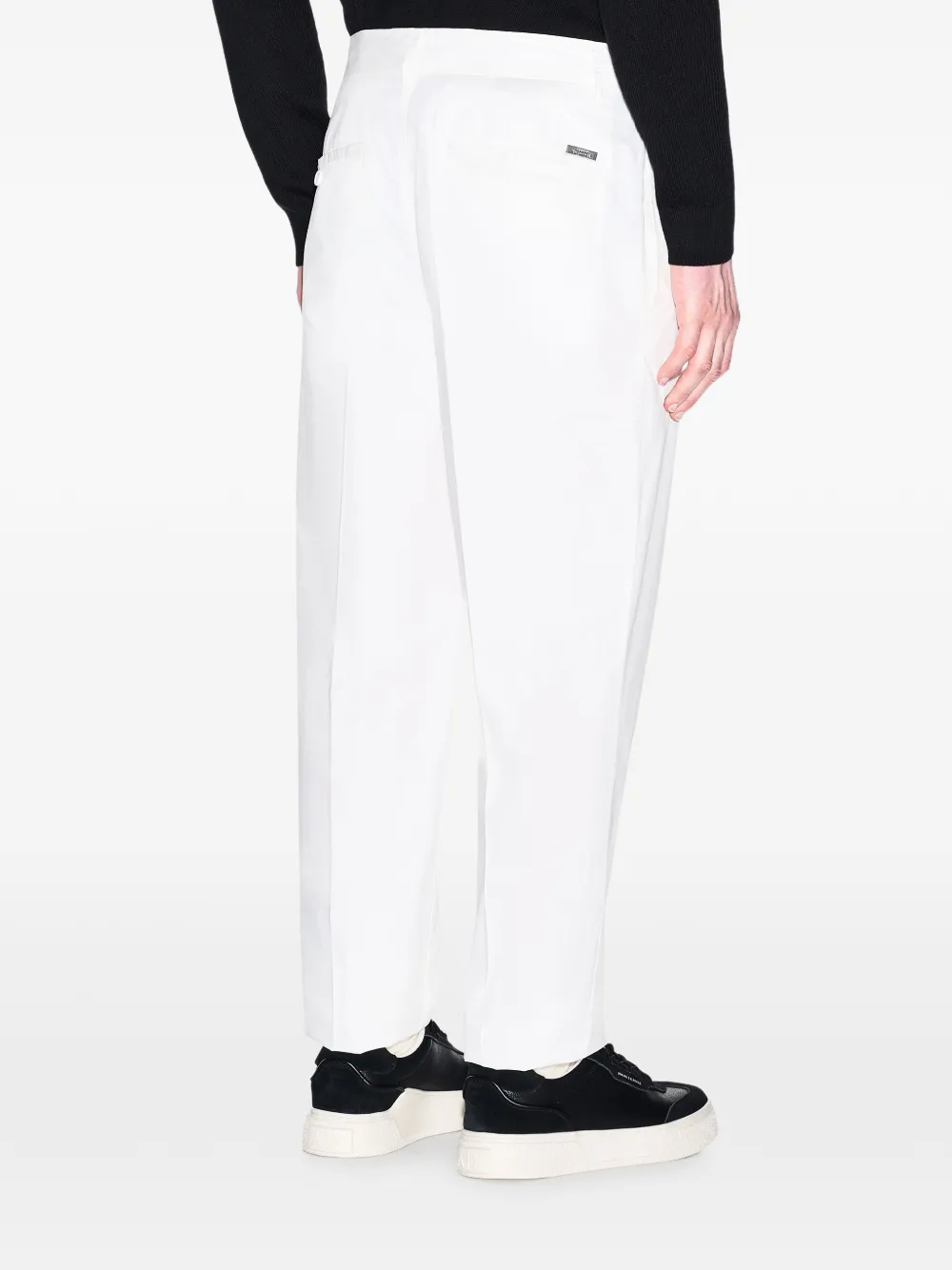 Armani Exchange Katoenen straight broek Wit