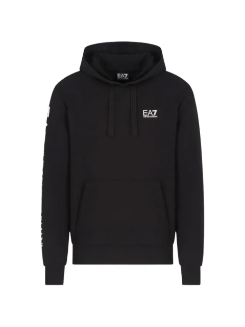 Ea7 Emporio Armani logo-print drawstring hoodie
