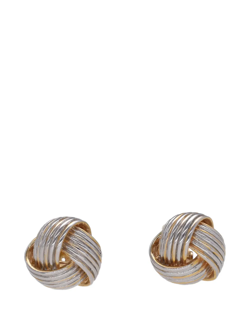 Vintage knot clip-on earrings - Silber