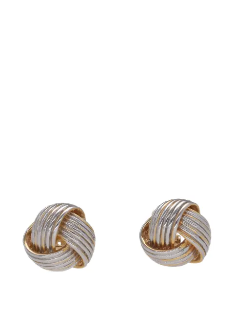 Vintage knot clip-on earrings
