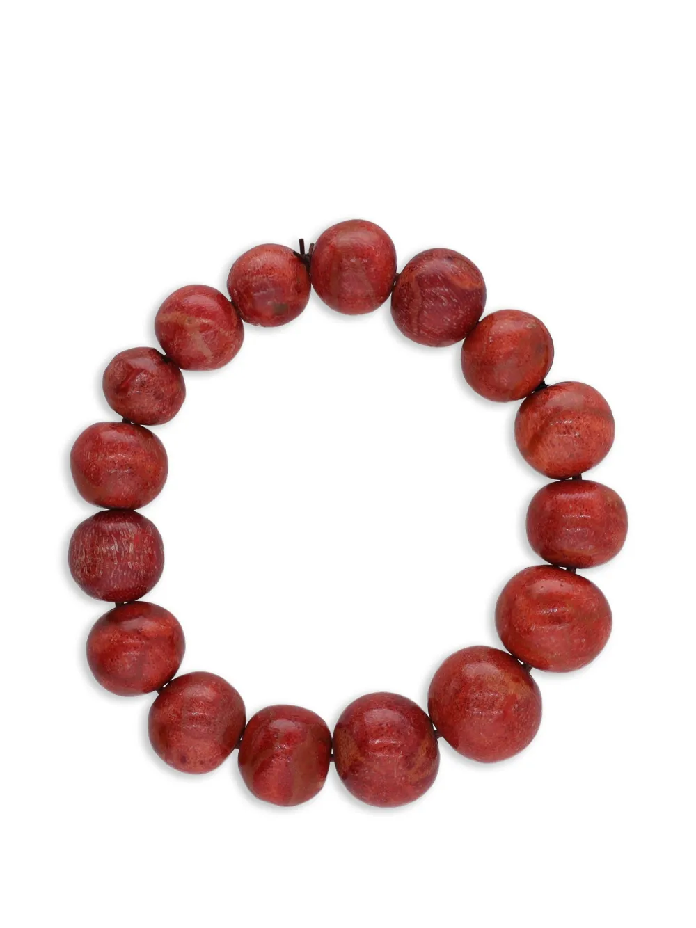 Vintage beaded slip-on bracelet - Rosso