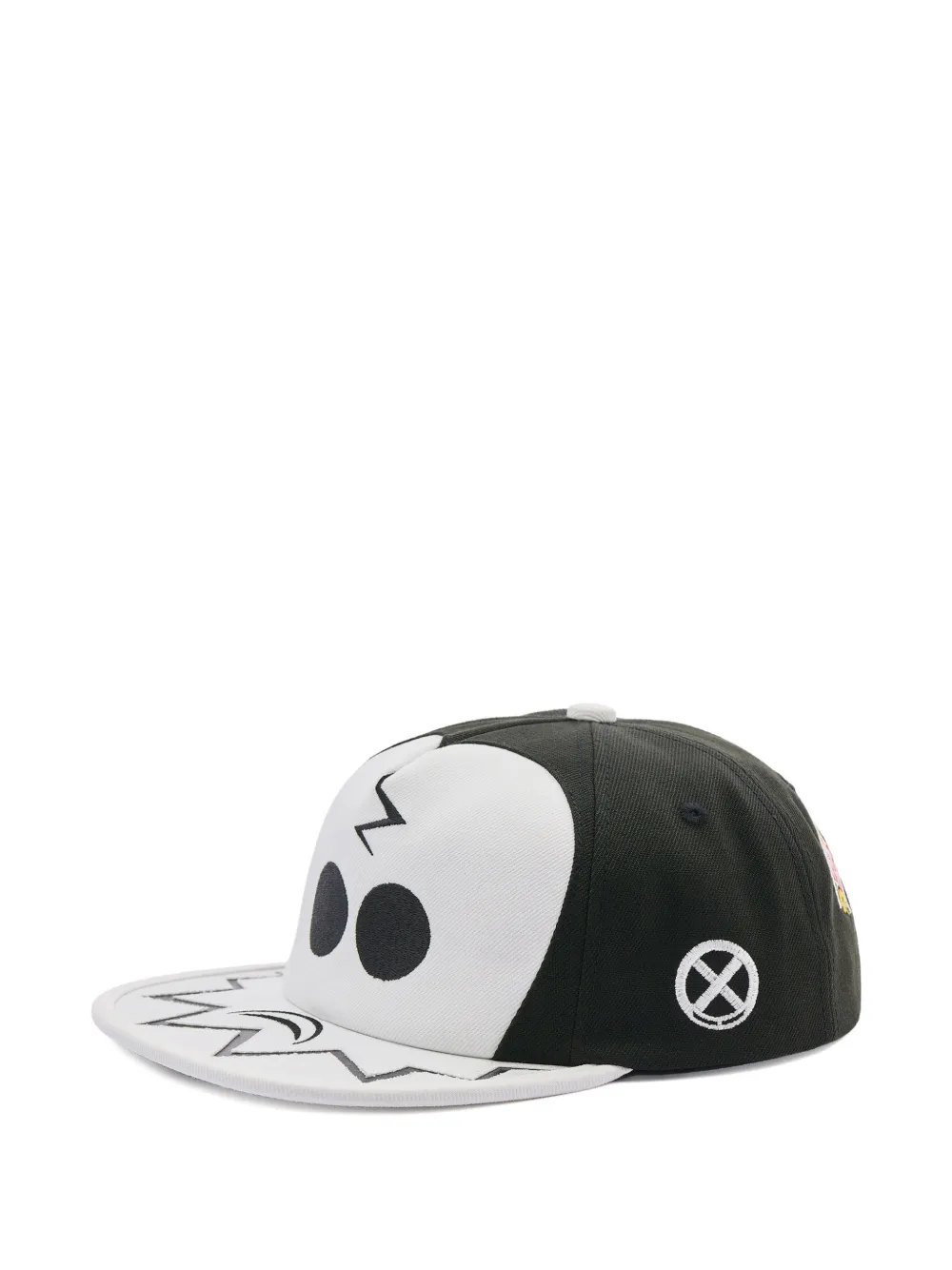 SAINT MXXXXXX Pet met geborduurd logo en grafische print Zwart