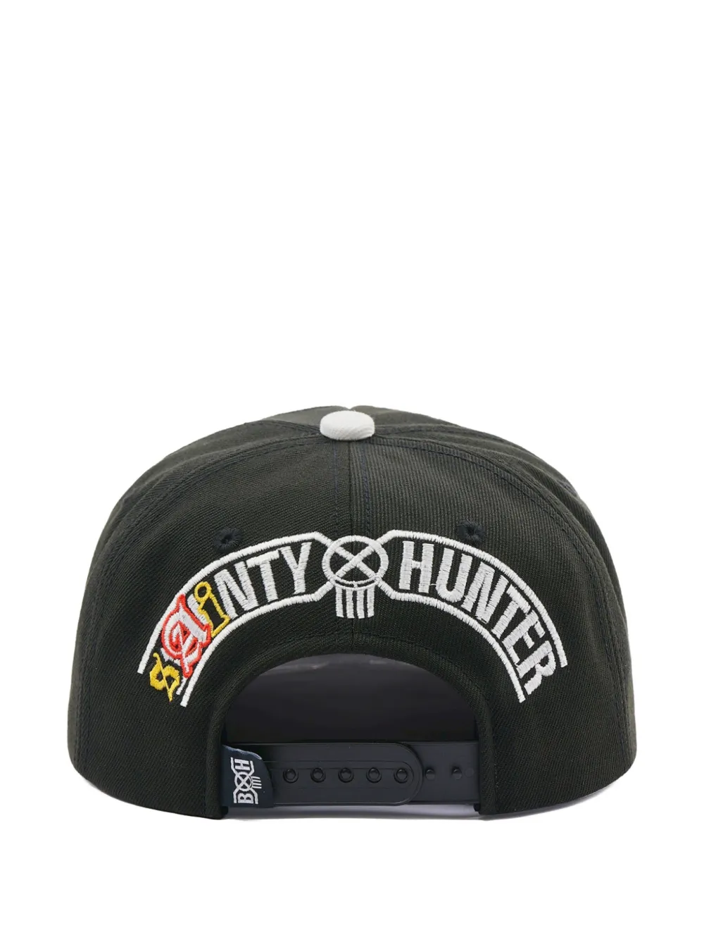 SAINT MXXXXXX Pet met geborduurd logo en grafische print Zwart