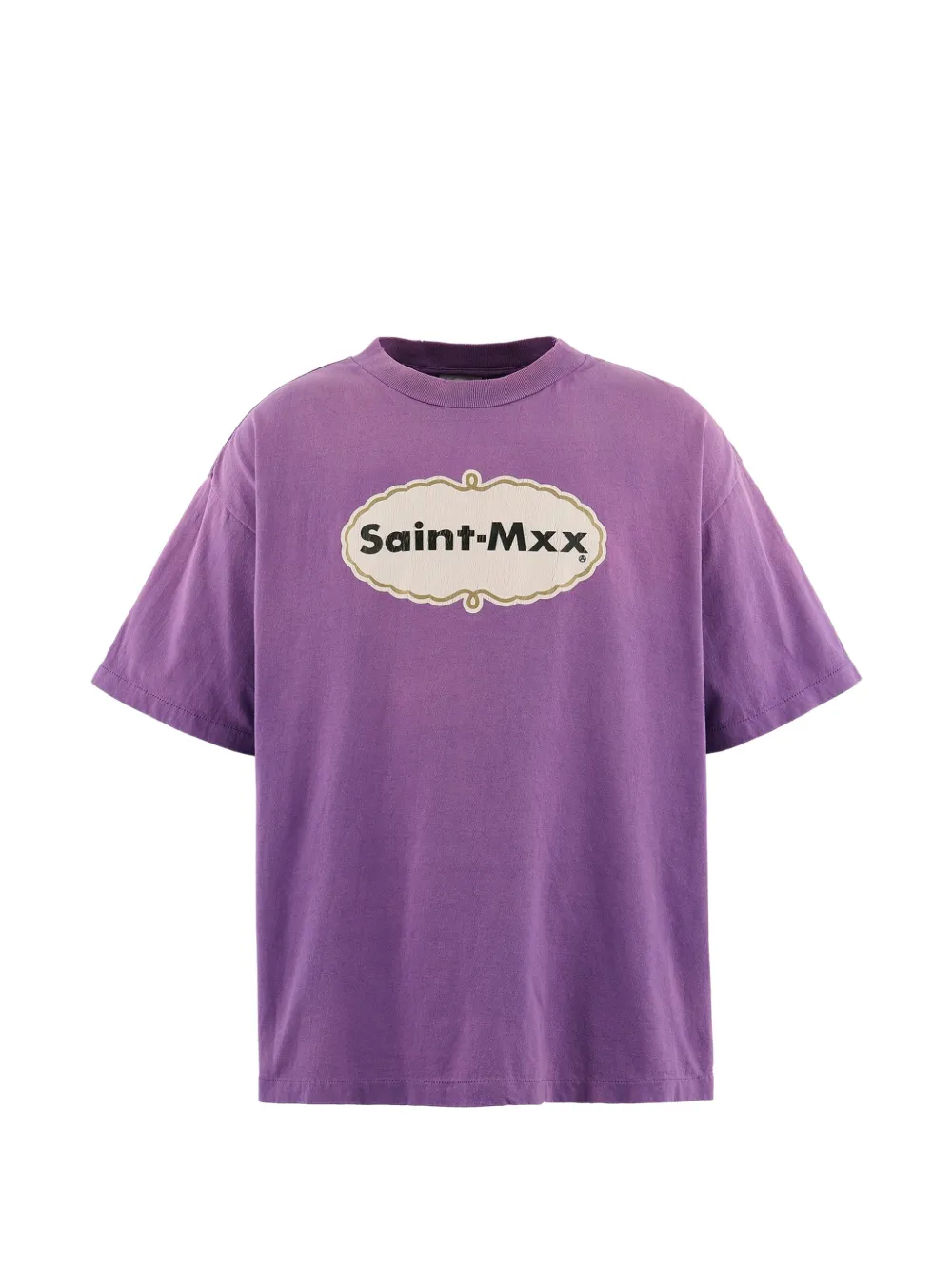 SAINT MXXXXXX logo-print short-sleeve T-shirt - Viola