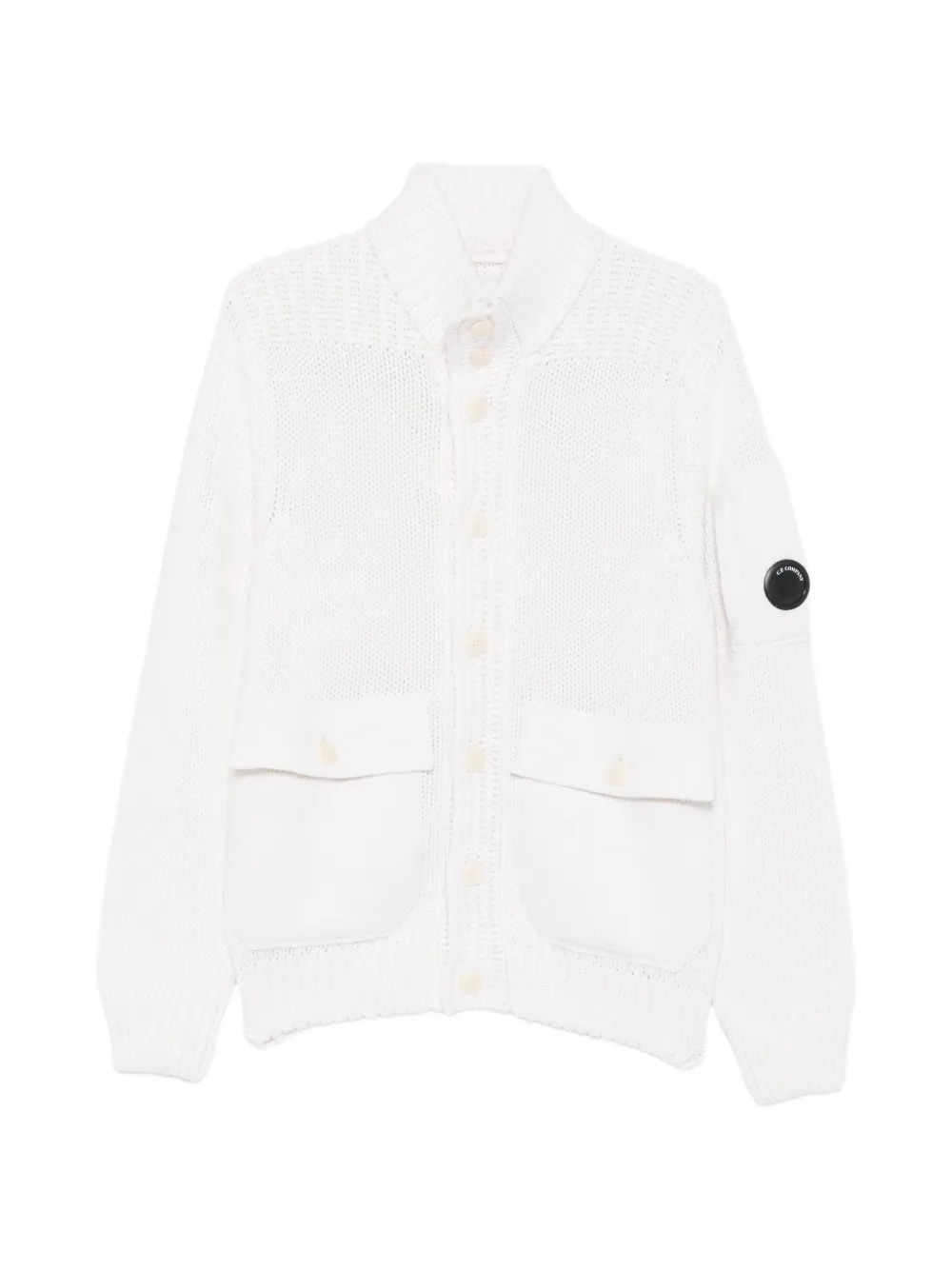 C.P. Company Lens lambswool sweater - Bianco