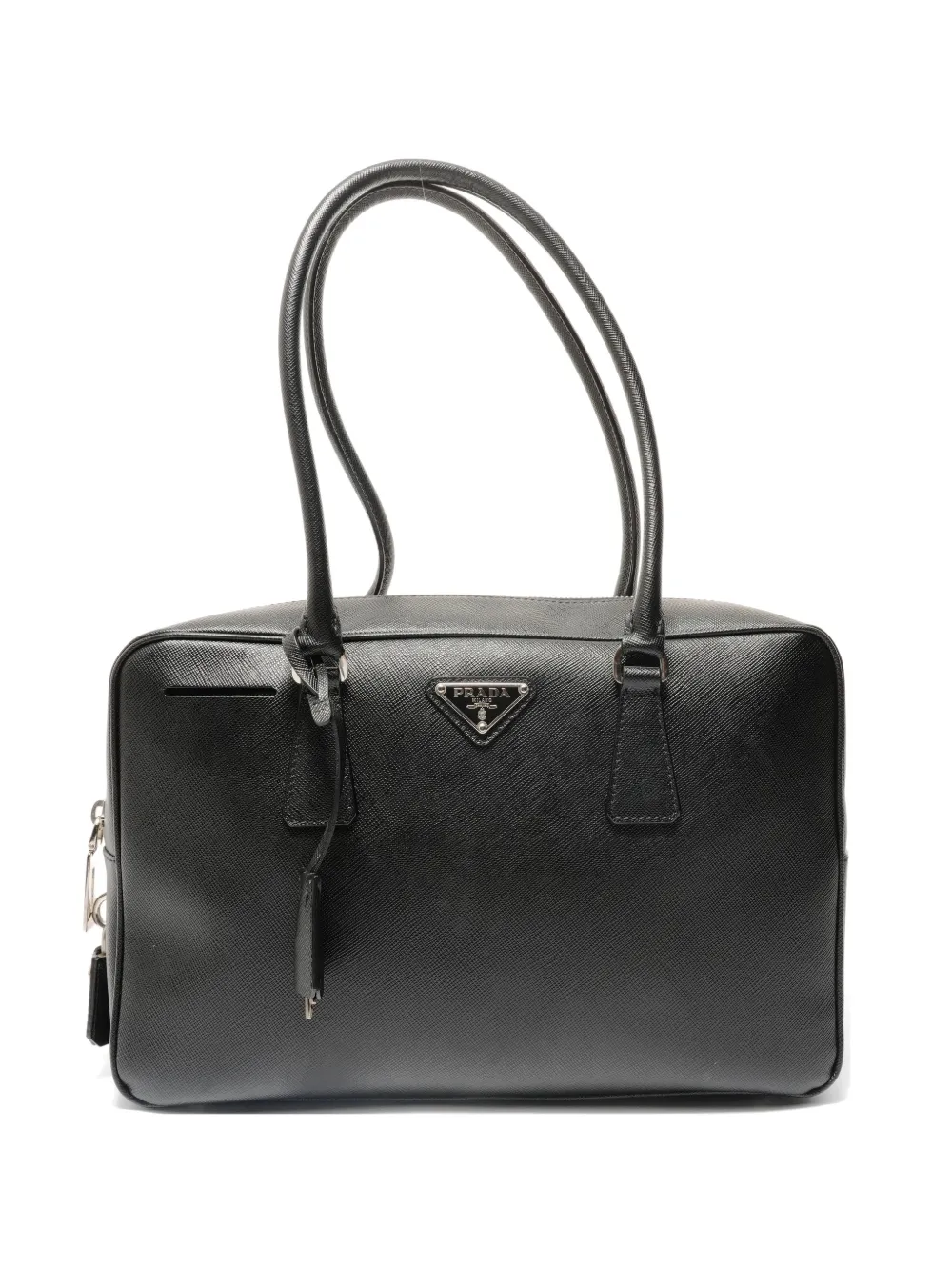 Prada Pre-Owned 2010s Tessuto Gaufre Saffiano shoulder bag - Schwarz