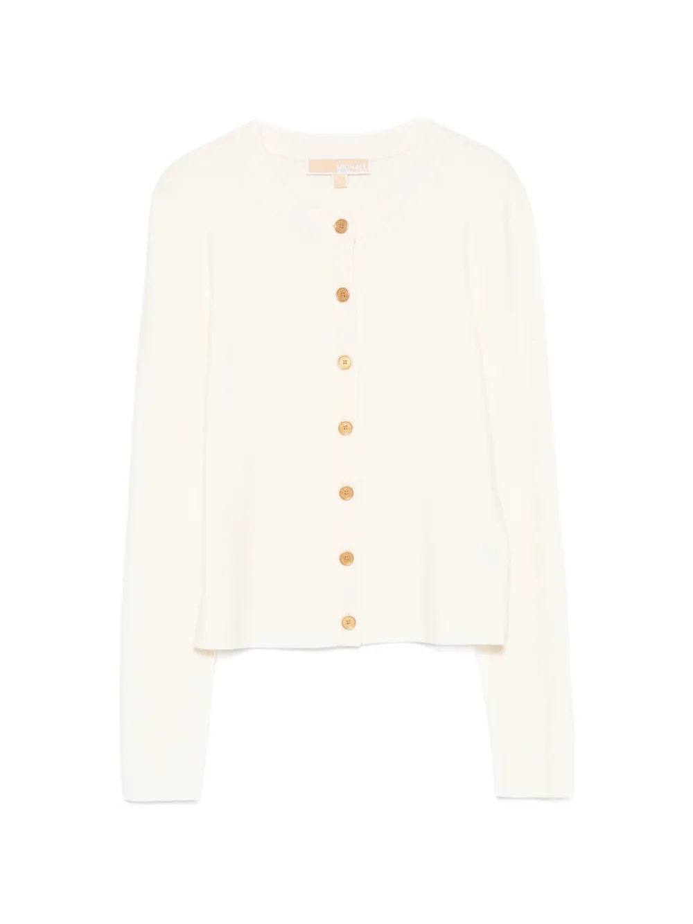 Michael Kors button-up ribbed cardigan - Nude