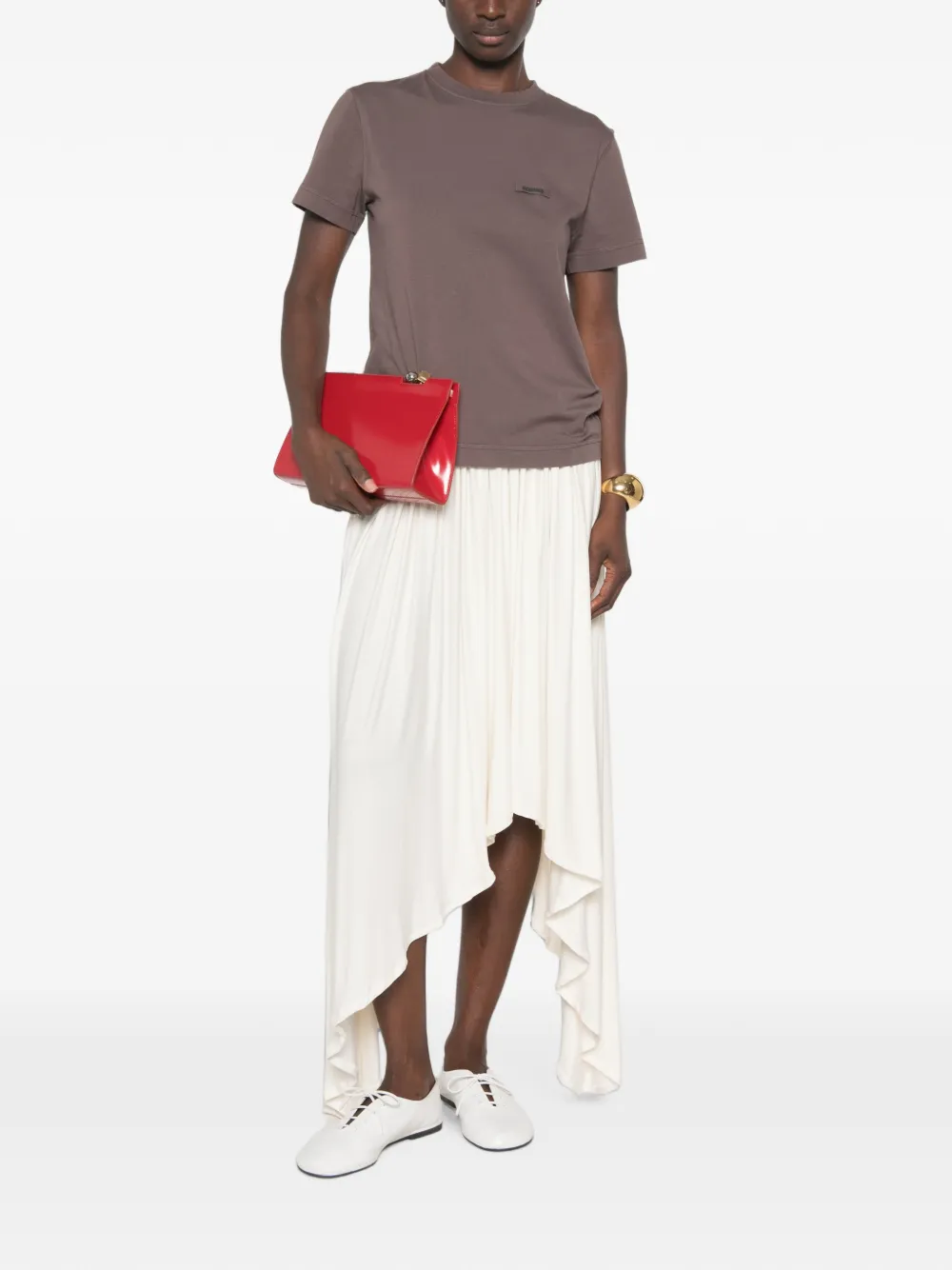 Jacquemus Le T-shirt Gros-Grain T-shirt Bruin