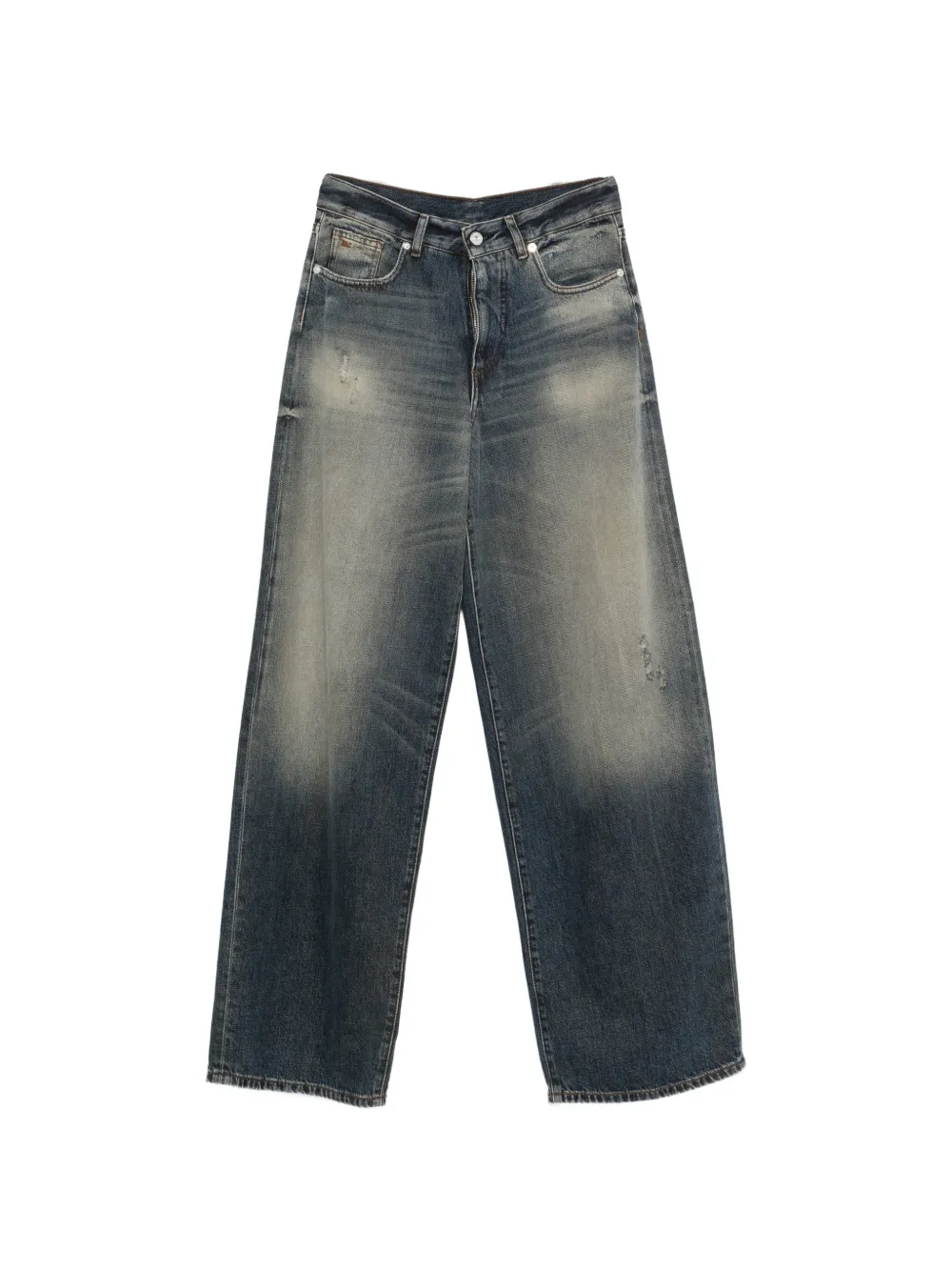Nine In The Morning faded wide-leg jeans - Blu
