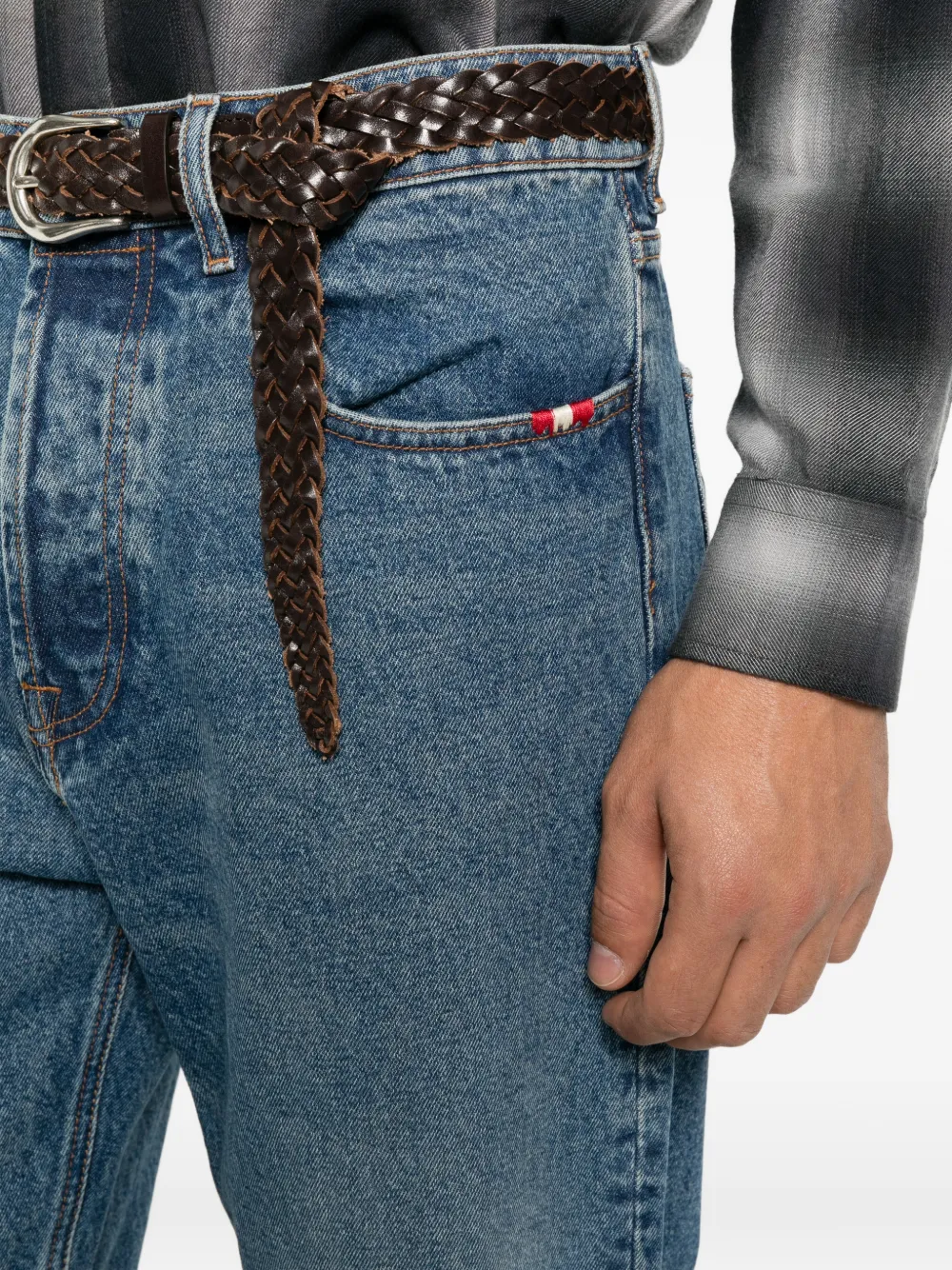 AMISH Jeremiah straight-leg jeans Blauw
