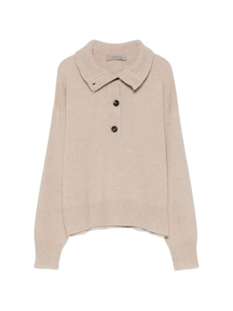 D.Exterior jersey con cuello de polo y botones