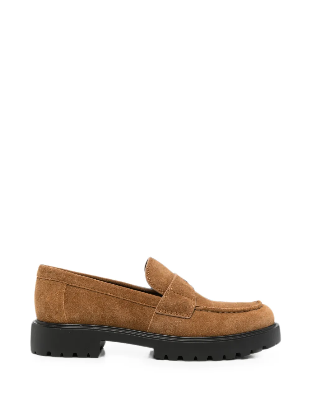 Tory Burch logo-plaque chunky-sole loafers - Marrone