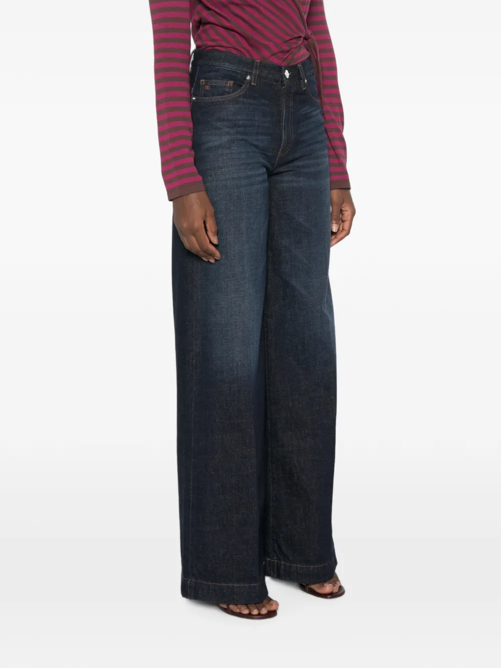 Nine In The Morning Nadia wide-leg jeans Blauw