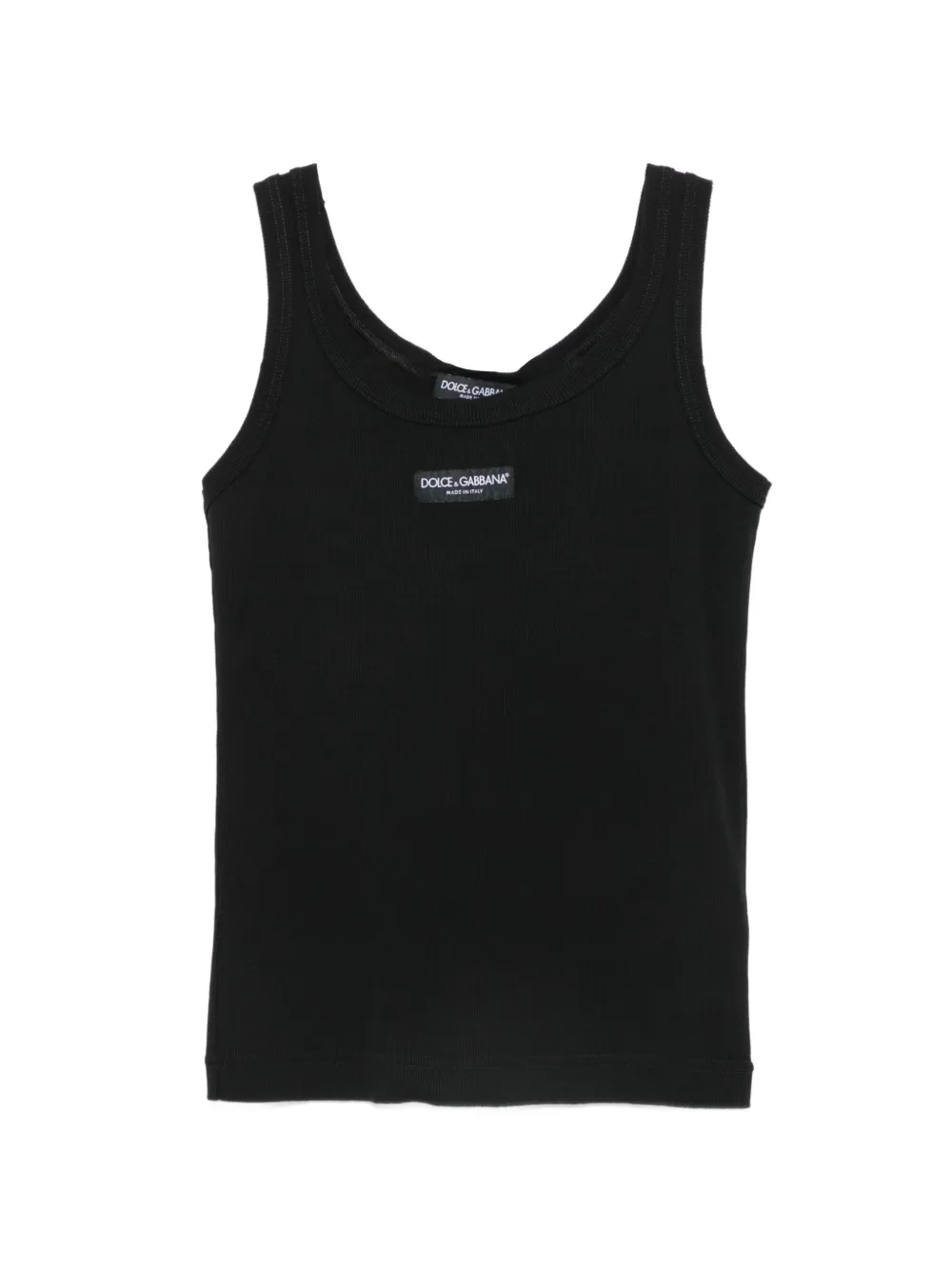 Dolce & Gabbana Ribgebreide tanktop Zwart