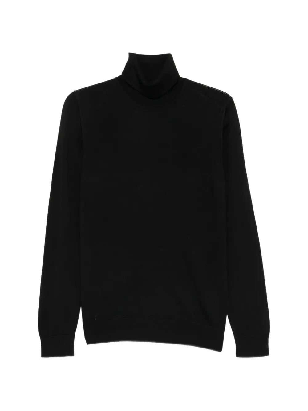 Alpha Studio Roll-neck Wool Sweater In 블랙