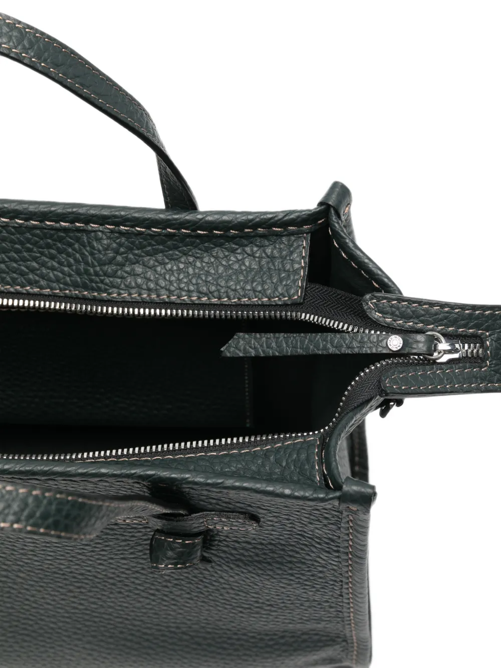 GIANNI CHIARINI medium Marcella pebbled leather tote bag Groen