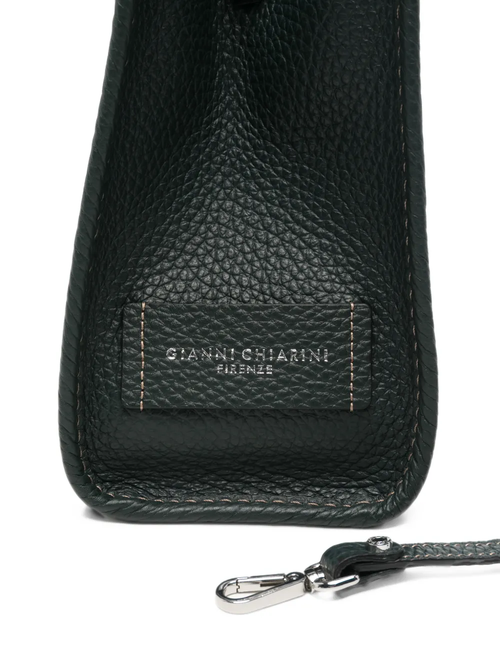 GIANNI CHIARINI medium Marcella pebbled leather tote bag Groen