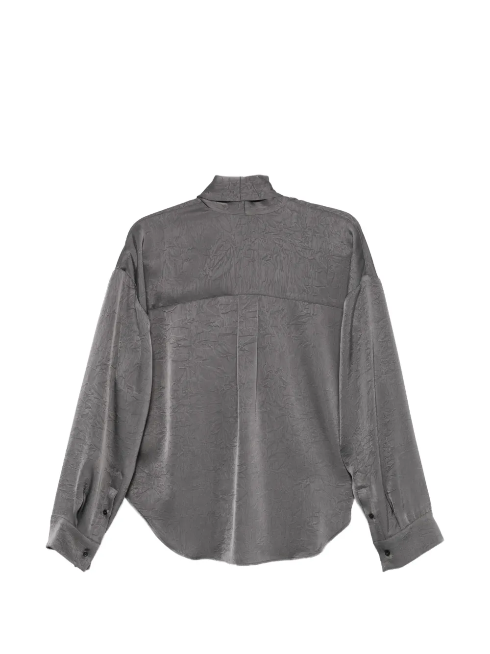 MSGM Blouse met gekreukt effect en strik Grijs