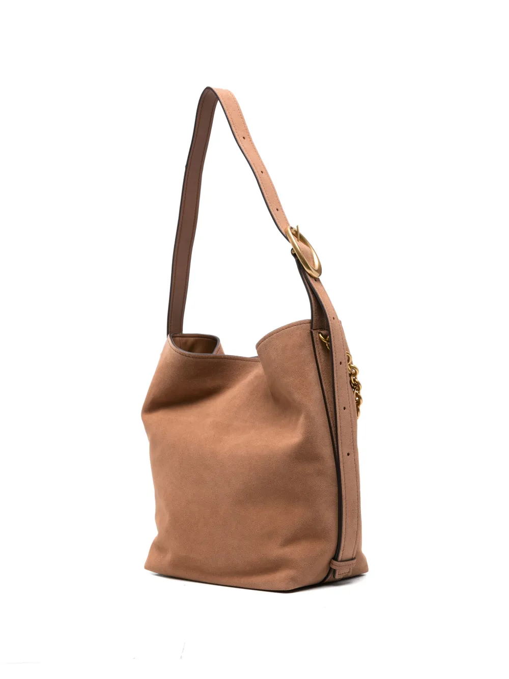 Michael Kors Grote Nolita schoudertas met schakelketting Bruin