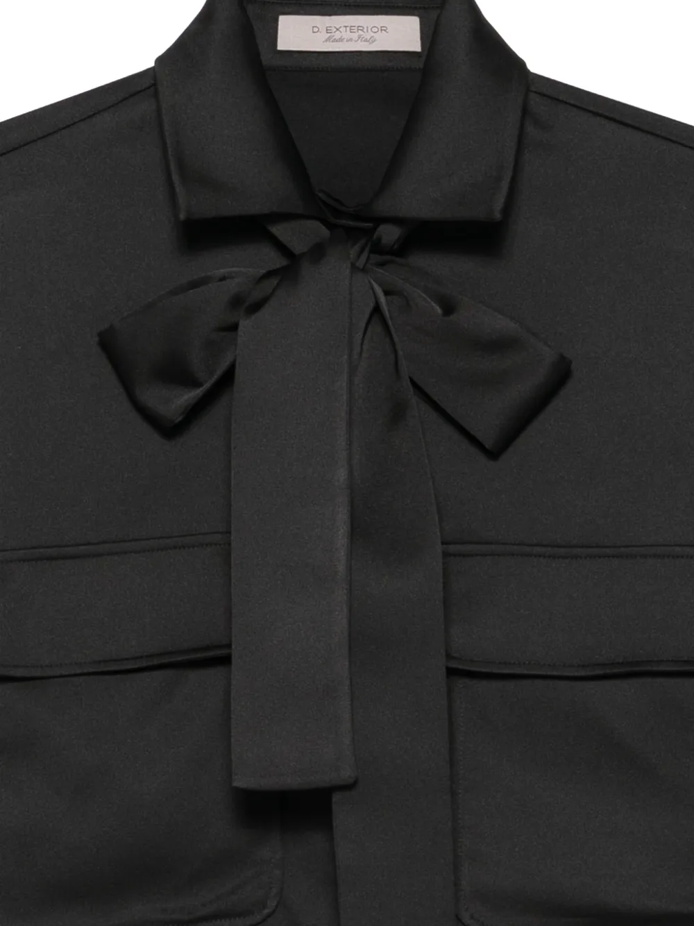 D.Exterior Blouse met strikdetail en zakken Zwart