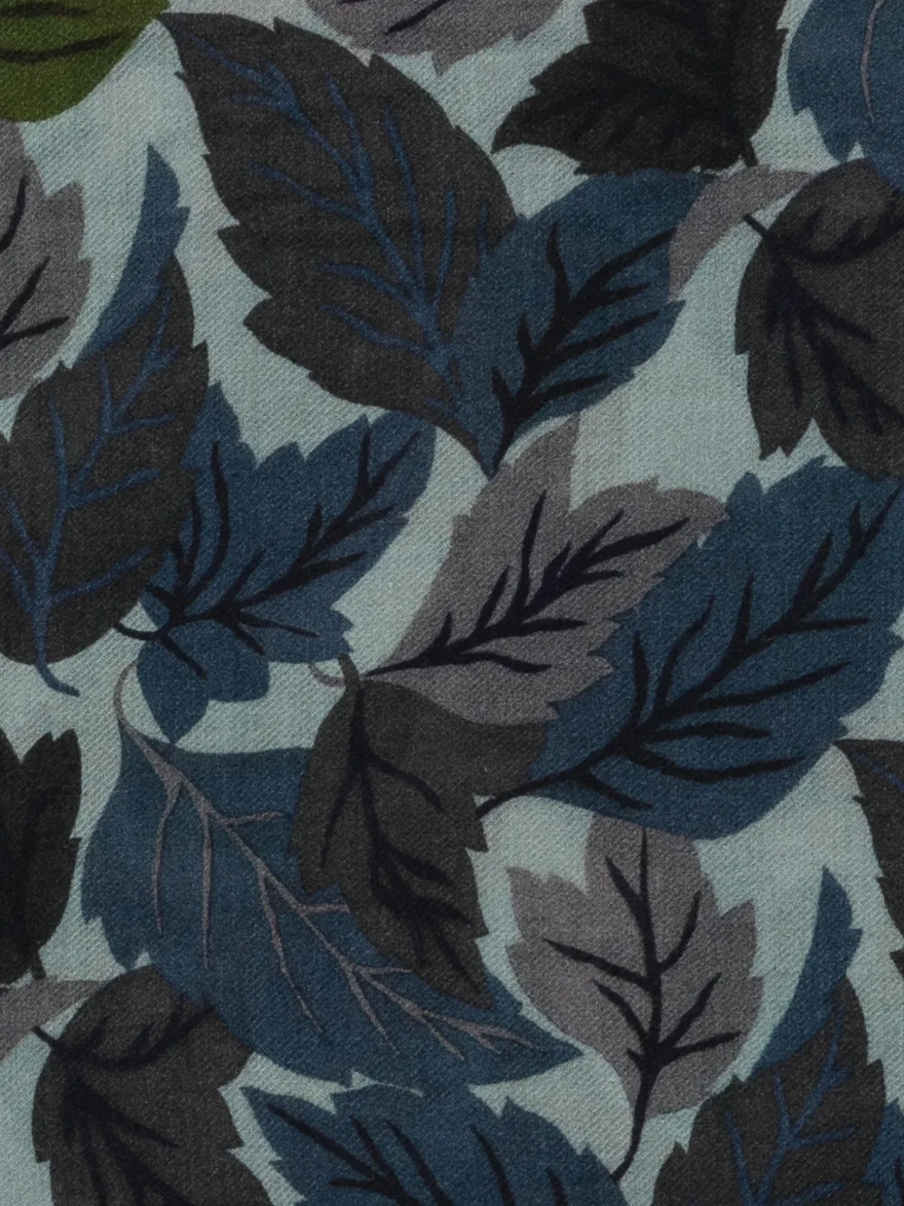 Faliero Sarti Foliage sjaal met pied-de-poule afwerking Blauw