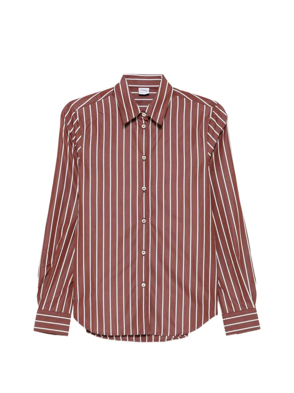 ASPESI vertical-stripe cotton shirt - Marrone