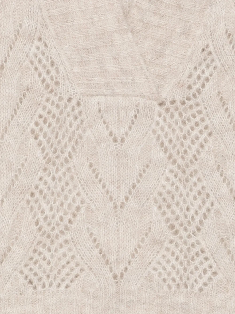 D.Exterior Gebreide trui met V-hals Beige