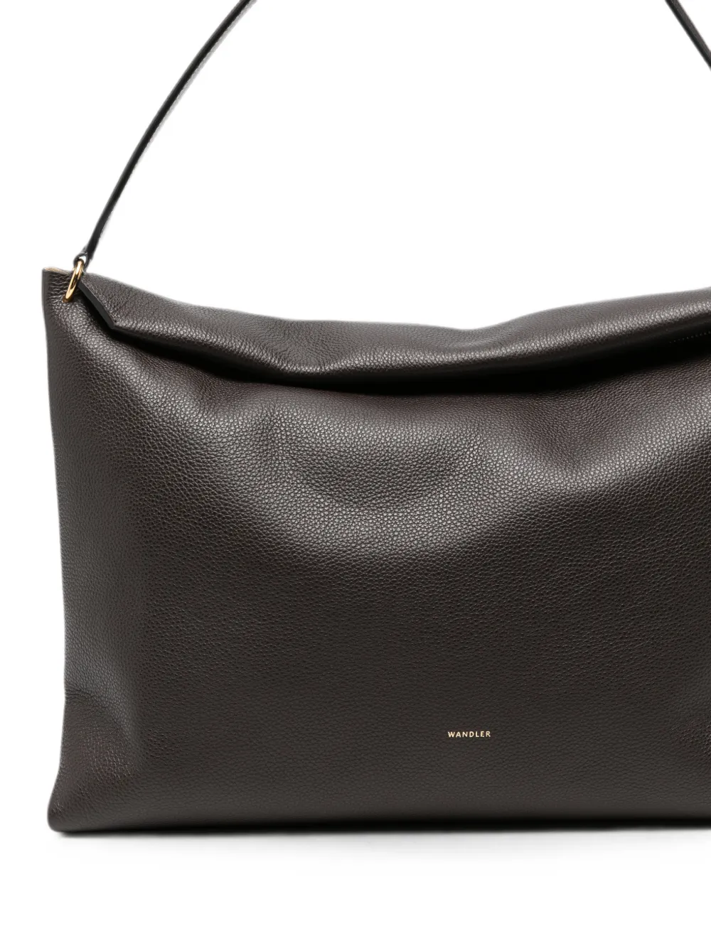 Wandler Penelope shopper van leer met textuur Bruin