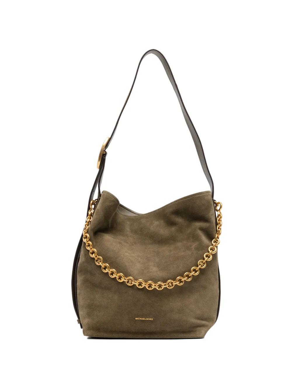 Michael Kors large Nolita chain-link leather shoulder bag - Green