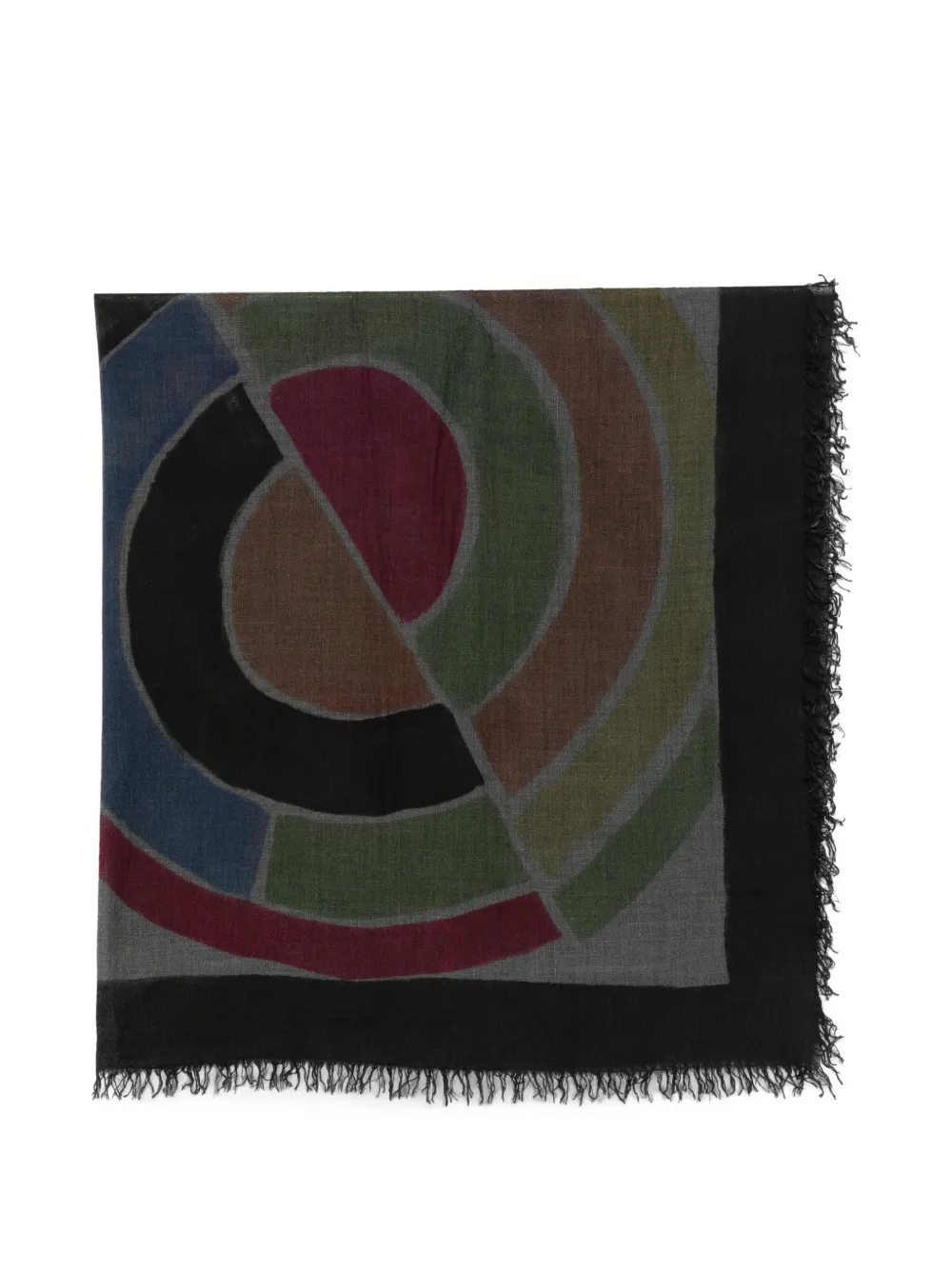 Faliero Sarti Leika geometric-print scarf - Grigio