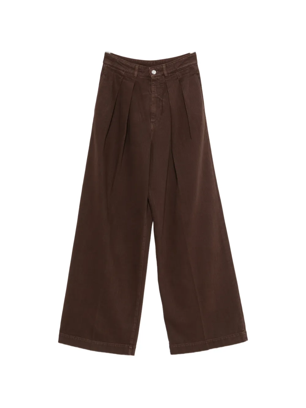 Nine In The Morning Giordana pleated wide-leg trousers - Marrone